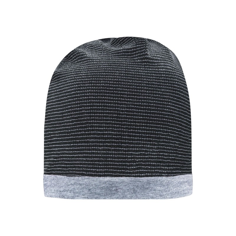 Stretch fleece beanie with contrasting border